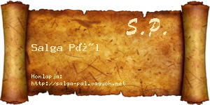 Salga Pál névjegykártya